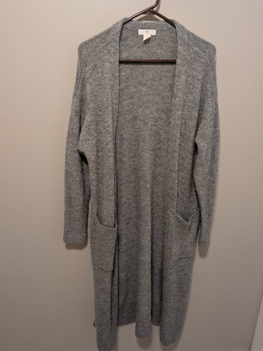H&M Heather Grey Duster Cardigan - Size XS
